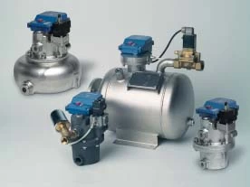 Bekomat condensate drain product range, showcasing various models of electronic condensate drains for efficient removal of condensate.