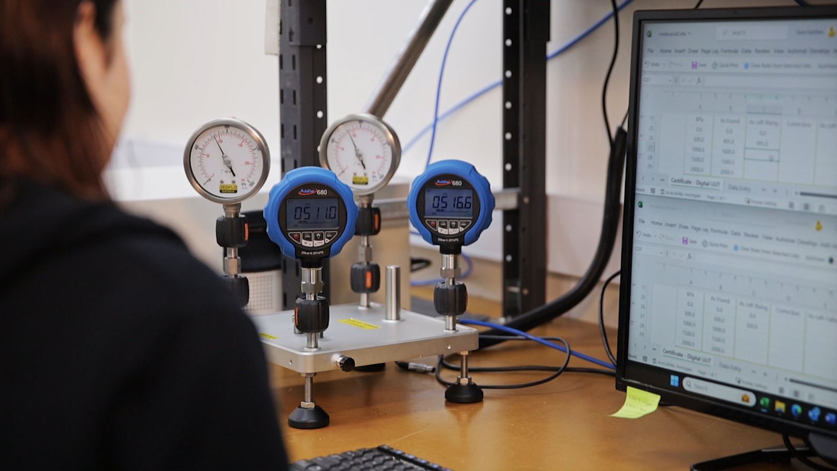 Digital pressure gauge calibration