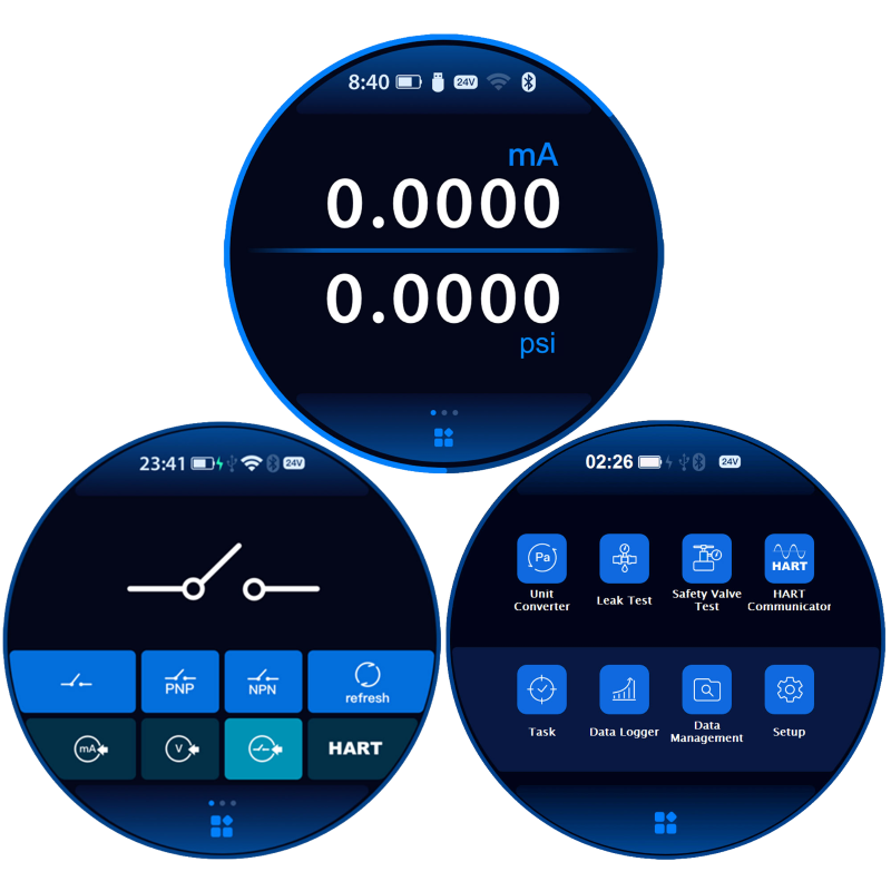 Additel ADT673 touchscreen interface